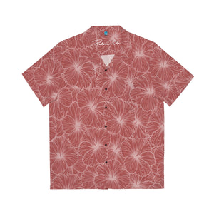 Hibiscus Aloha Shirt (Light Pink)