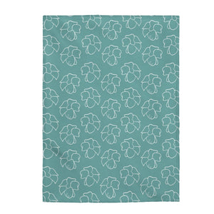 Puakenikeni Velveteen Plush Blanket (Blue)