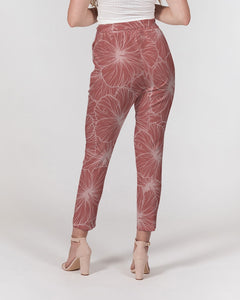 Hibiscus Women's Belted Tapered Pants (Light Pink)