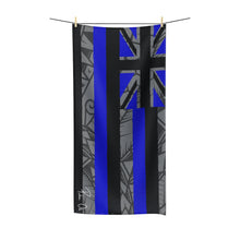 Load image into Gallery viewer, Tribal Flag Polycotton Towel (Royal Blue)
