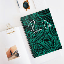 Load image into Gallery viewer, Tribal Spiral Notebook - Ruled Line (Teal)
