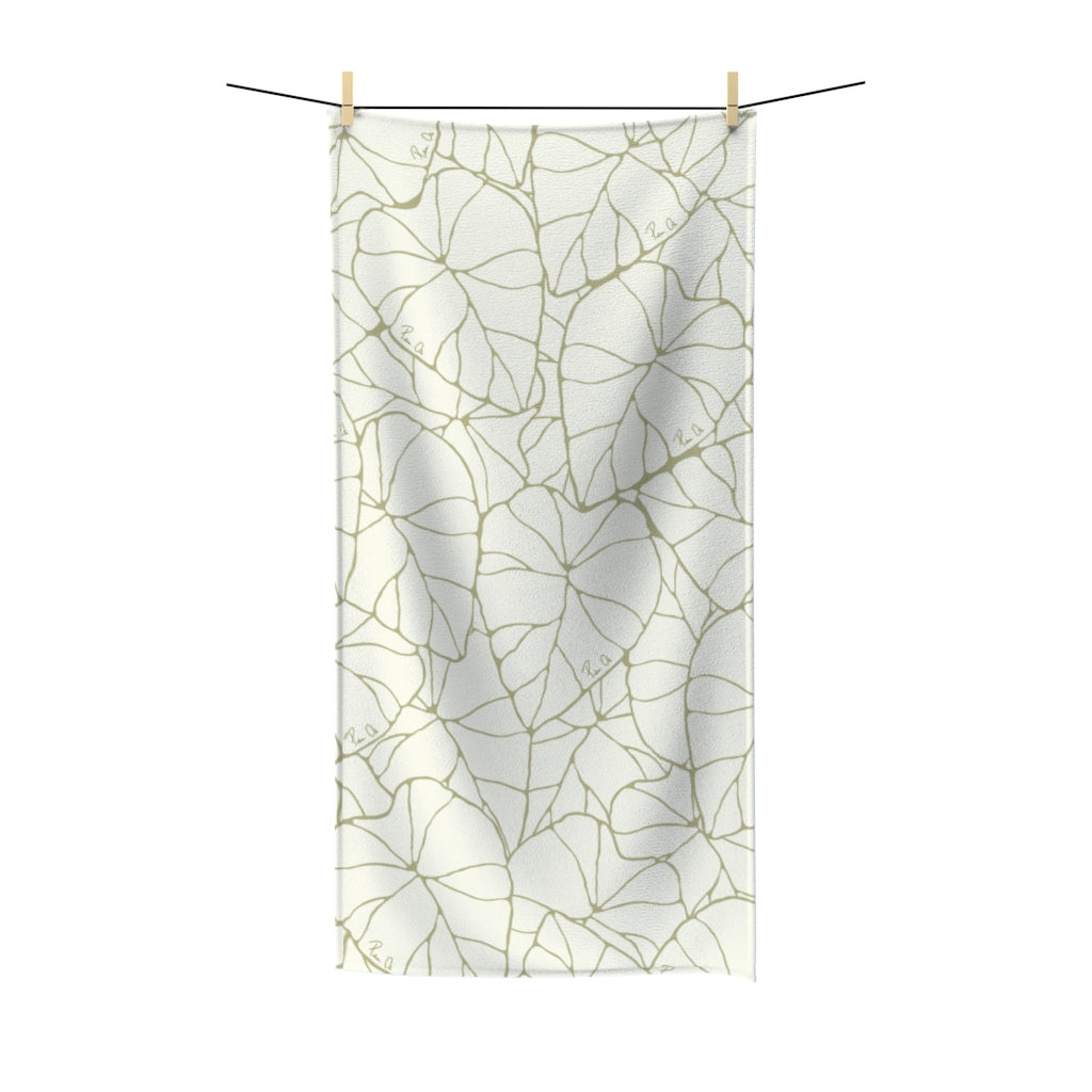 Kalo Polycotton Towel (Green/White)