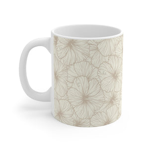 Hibiscus Graphic Mug 11oz (Off White)