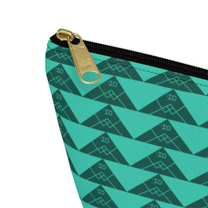 ‘Io Script Accessory Pouch w T-bottom (Teal)