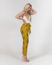 Load image into Gallery viewer, Hibiscus Women&#39;s Belted Tapered Pants (Yellow)
