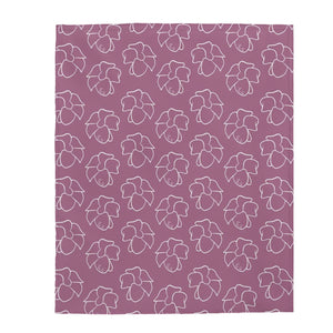 Puakenikeni Velveteen Plush Blanket (Purple)