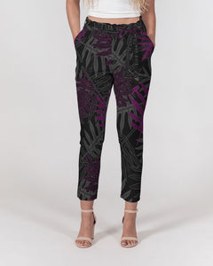 Laua’e Women's Belted Tapered Pants (Purple)