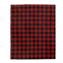 Load image into Gallery viewer, Kanaka Plaid Velveteen Plush Blanket (Red)
