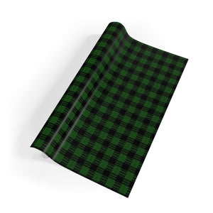 Kanaka Plaid Wrapping Paper (Green)