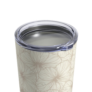 Hibiscus Tumbler Cup 10oz (Off White)
