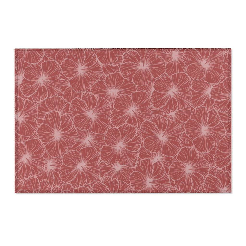 Hibiscus Area Rug (Light Pink)