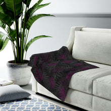 Load image into Gallery viewer, Laua’e Velveteen Plush Blanket (Purple)

