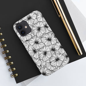 Hibiscus Phone Case (B&W)