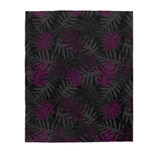 Load image into Gallery viewer, Laua’e Velveteen Plush Blanket (Purple)
