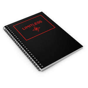 Red LIMITLESS Square Spiral Notebook - Ruled Line