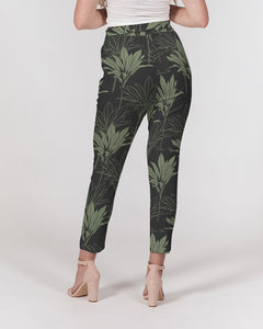 Kī Women's Belted Tapered Pants (Gray/Sage)