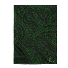 Load image into Gallery viewer, Tribal Velveteen Plush Blanket (Green)
