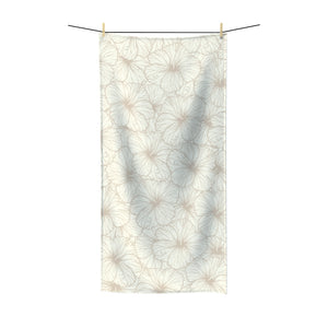 Hibiscus Polycotton Towel (Off White)