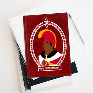 Tribal King Kamehameha I Journal - Ruled Line (Red)