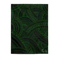 Load image into Gallery viewer, Tribal Velveteen Plush Blanket (Green)

