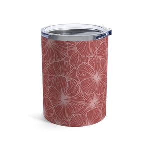 Hibiscus Tumbler Cup 10oz (Light Pink)