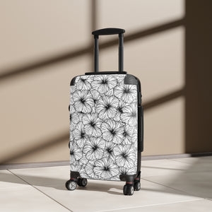 Hibiscus Cabin Suitcase (B&W)