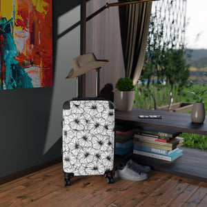 Hibiscus Cabin Suitcase (B&W)