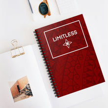 Load image into Gallery viewer, Tribal LIMITLESS Square Spiral Notebook - Ruled Line (Red)
