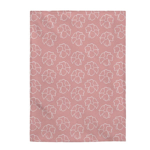 Puakenikeni Velveteen Plush Blanket (Pink)