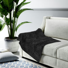 Load image into Gallery viewer, Laua’e Velveteen Plush Blanket (Gray)
