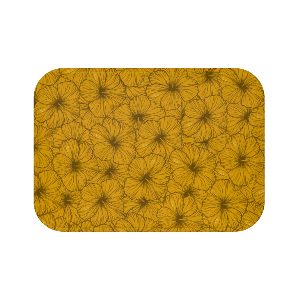Hibiscus Bath Mat (Yellow)
