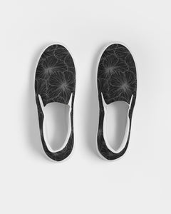 Hibiscus Women's Slip-On Canvas Shoe (Gray)