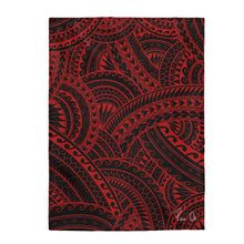 Load image into Gallery viewer, Tribal Velveteen Plush Blanket (Red)
