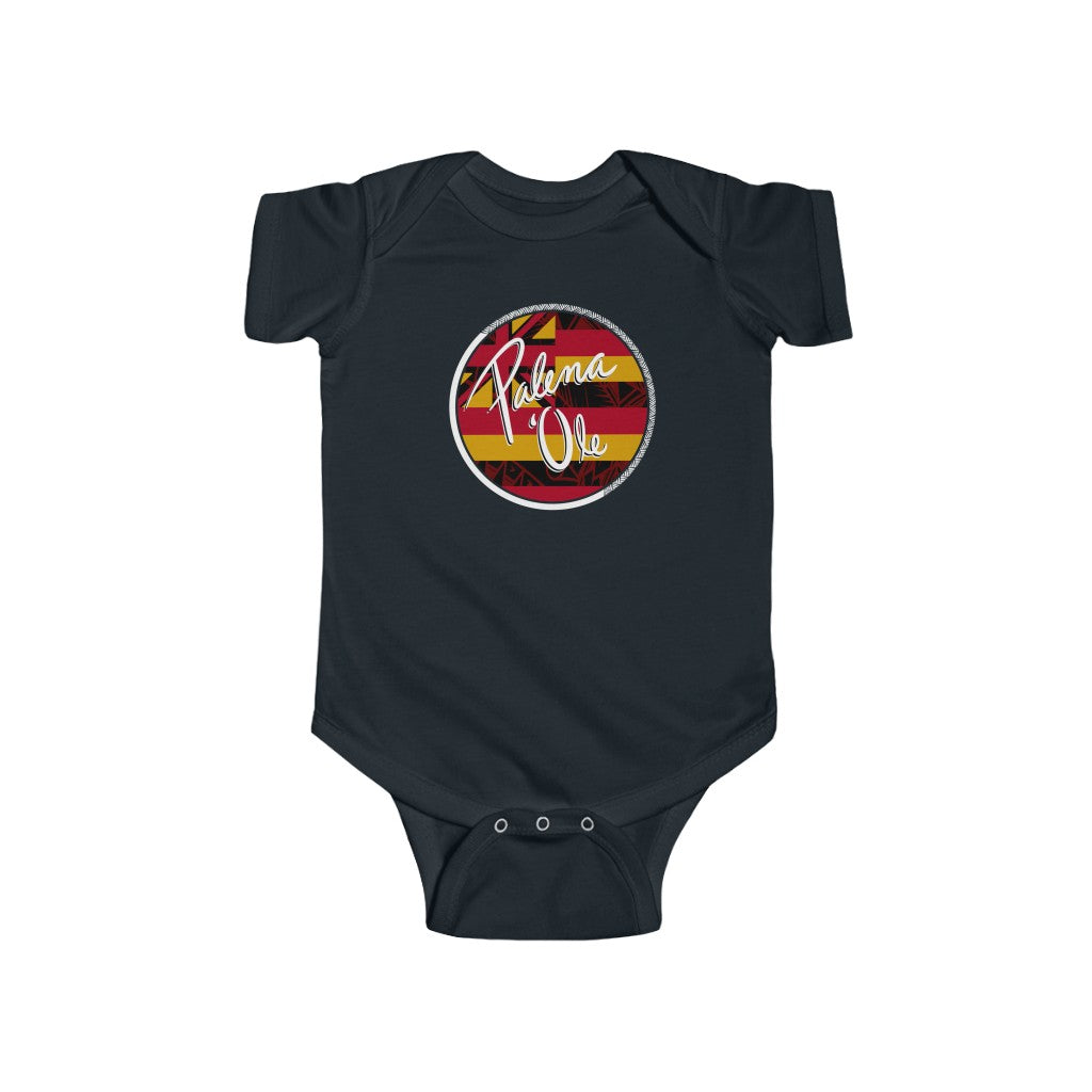 Kanaka Kollection Palena ‘Ole Flag Infant Fine Jersey Bodysuit (Red)