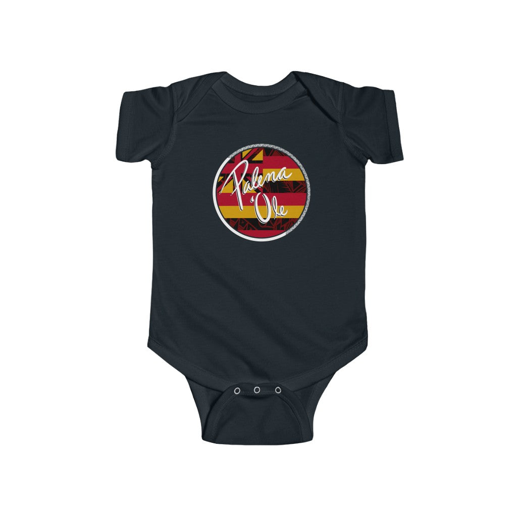 Kanaka Kollection Palena ‘Ole Flag Infant Fine Jersey Bodysuit (Red)
