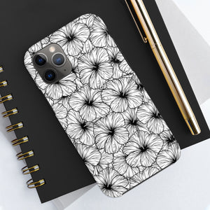 Hibiscus Phone Case (B&W)
