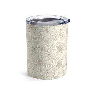Hibiscus Tumbler Cup 10oz (Off White)