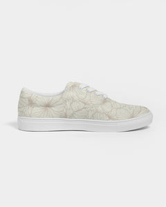 Hibiscus Women's Lace Up Canvas Shoe (Off White)