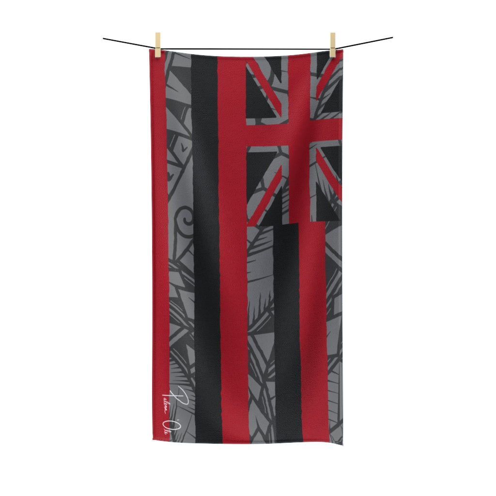 Tribal Flag Polycotton Towel (Gray)