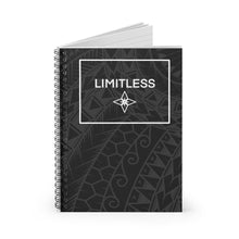 Load image into Gallery viewer, Tribal LIMITLESS Square Spiral Notebook - Ruled Line (Black)

