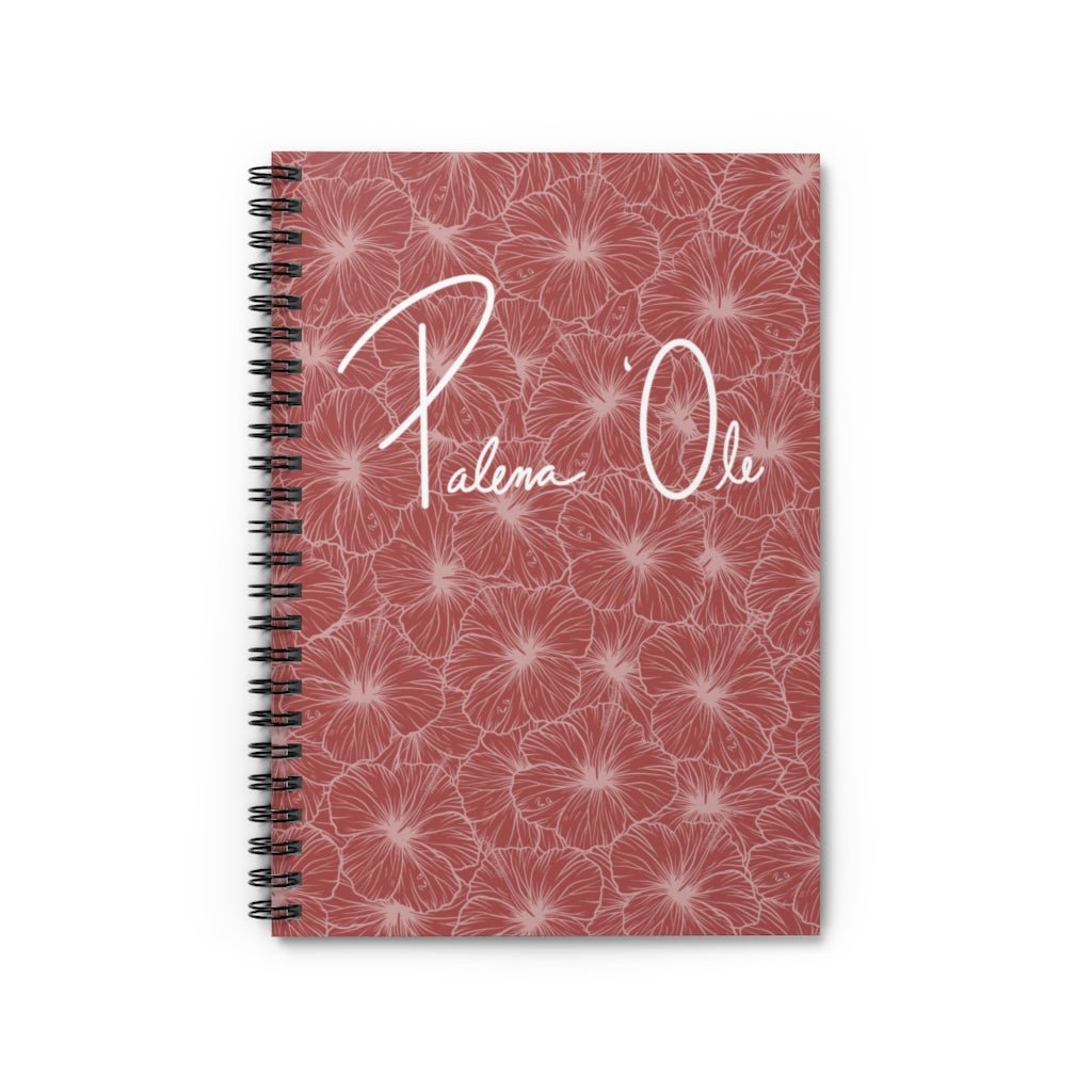 Hibiscus Spiral Notebook - Ruled Line (Light Pink)