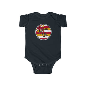 Kanaka Kollection Palena ‘Ole Flag Infant Fine Jersey Bodysuit (White)