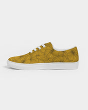 Load image into Gallery viewer, Hibiscus Women&#39;s Lace Up Canvas Shoe (Yellow)

