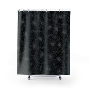 Hibiscus Shower Curtain (Gray)
