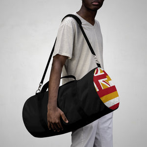 Kanaka Kollection Tribal Flag Duffel Bag (White)