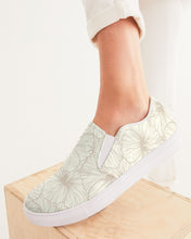 Load image into Gallery viewer, Hibiscus Women&#39;s Slip-On Canvas Shoe (Off White)
