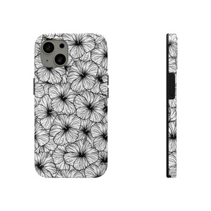 Hibiscus Phone Case (B&W)