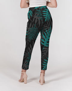 Laua’e Women's Belted Tapered Pants (Teal)