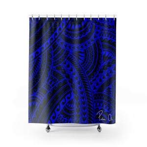Tribal Shower Curtain (Royal Blue)