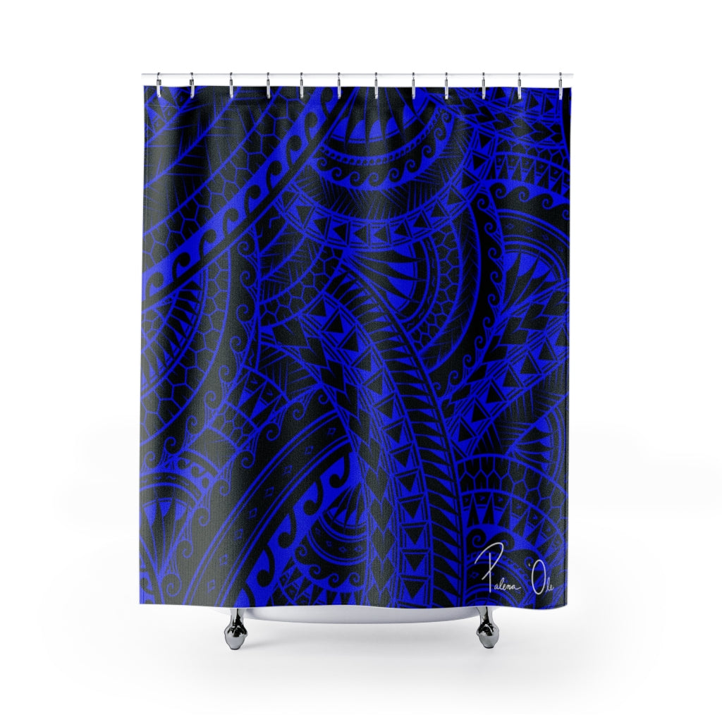 Tribal Shower Curtain (Royal Blue)